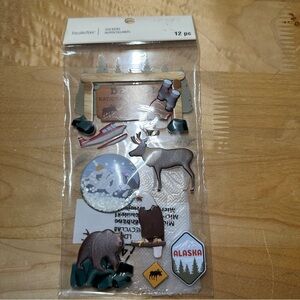 Recollections Alaska 3D Stickers 12pc Scrapbooking Travel Nature Wildlife Theme